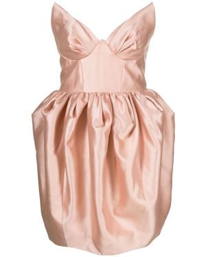 Zimmermann Matchmaker Moulded-Cup Strapless Gathered Mini Dress - Pink