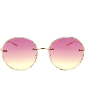 Barton Perreira Rigby Round Frame Sunglasses - Pink