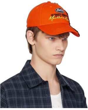 Martine Rose Two-Tone Frayed-Edge Cap - Blue