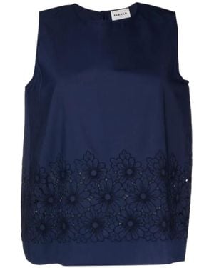 P.A.R.O.S.H. Cut-Out Detail Top - Blue