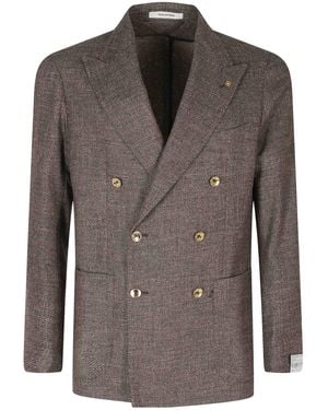 Tagliatore Double-Breasted Blazer - Brown