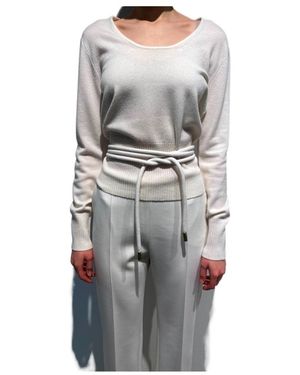 Max Mara Mxmvetta Crewneck Knitted Sweater - Gray