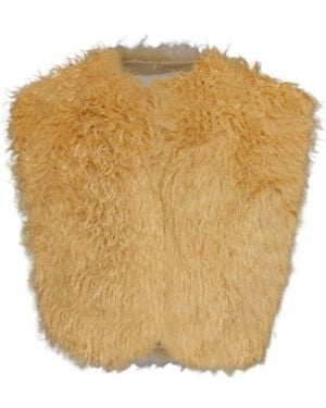 Isabel Marant Round Neck Sleeveless Vest - Natural