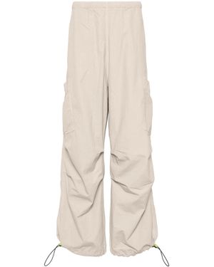 Barrow Panelled Cotton Wide-Leg Trousers - Natural