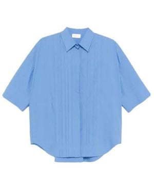 P.A.R.O.S.H. Pleated Shirt - Blue
