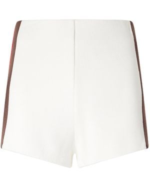 Haight Striped Knitted Shorts - White