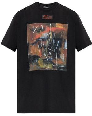 Raf Simons Graphic-Print T-Shirt - Black