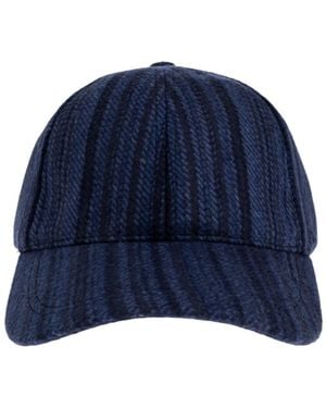 Paul Smith Striped Baseball Cap - Blue