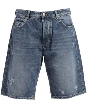 ICON DENIM Bobby Distressed Shorts - Blue