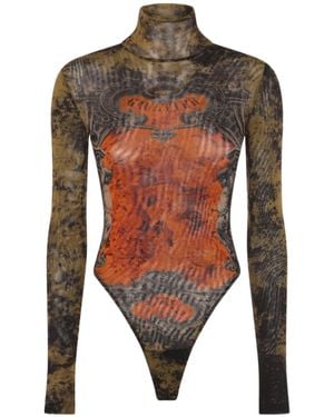Jean Paul Gaultier Graphic-Print Bodysuit - Multicolor