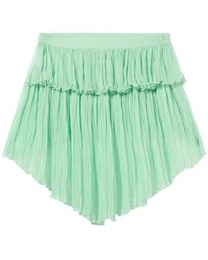 Blumarine Asymmetric-Hem Mini Skirt - Green