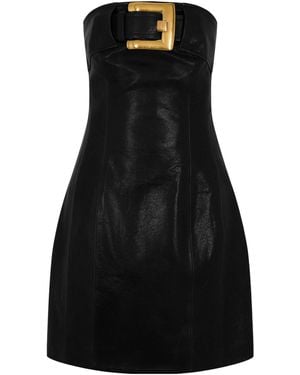 Balmain Strapless Mini Dress - Black