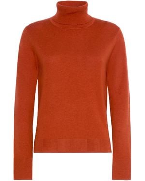 Max Mara Allegra Elbow-Patch Roll-Neck Sweater - Orange