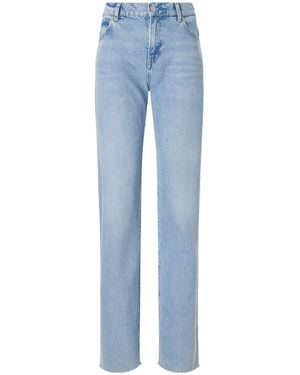 Guest In Residence Straight-Leg High-Waisted Jeans - Blue