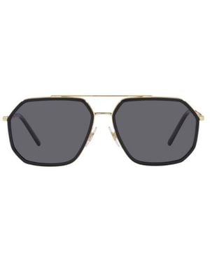 Dolce & Gabbana Polygonal Frame Sunglasses - White