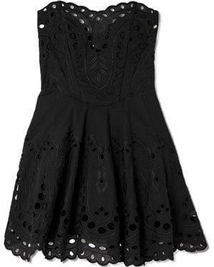 Charo Ruiz Cotton-Blend Mini Dress - Black