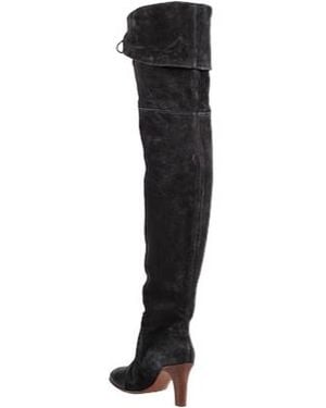 Chloé Solid Color Round-Toe Tall Boots - Black