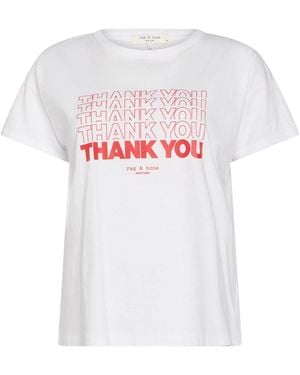 Rag & Bone Printed Shortsleeve Tshirt - White