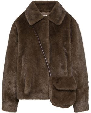 Seventy Reversible Faux Fur Short Coat - Brown