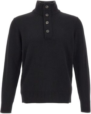 Kangra Cashmere Turtleneck Knit Jumper - Blue