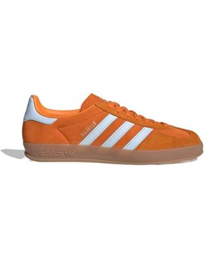 adidas Originals Gazelle Lace-Up Suede Sneakers - Orange