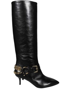 Moschino Stiletto Boots - Black