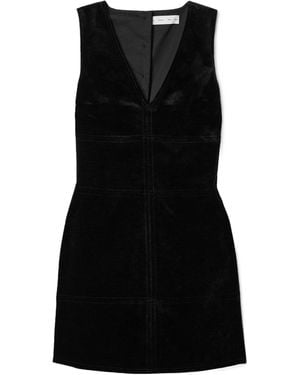 Proenza Schouler Panelled Velvet Mini Dress - Black