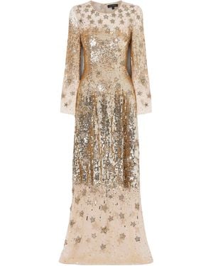 Jenny Packham Galactic Embellished Tulle Gown - Natural