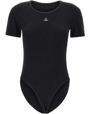 Vivienne Westwood Embroidered-Logo T-Shirt - Black