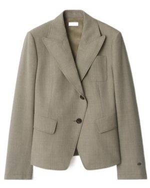 Burberry Wool Tailored Jacket - Green