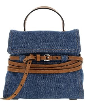 Moschino Tie Me Small Clutch - Blue