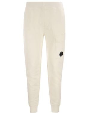 C.P. Company Logo-Patch Track Trousers - Natural