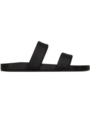Saint Laurent Nichols Open Toe Slides - Black