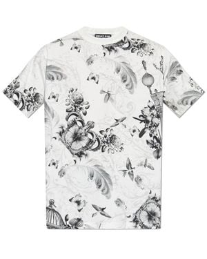 Versace Jeans Couture Couture Graphic Printed Crewneck T-Shirt - White