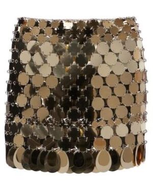 Rabanne Sequined Miniskirt - Brown