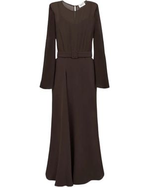 P.A.R.O.S.H. Long Sleeve Dress - Brown