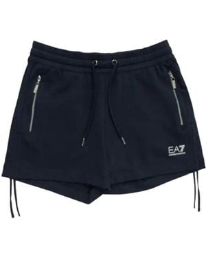 EA7 Logo Drawstring Shorts - Blue
