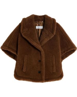 Max Mara Corvino4 Button-Up Short-Sleeved Coat - Brown