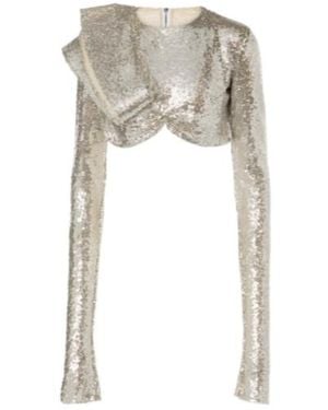 Maticevski Sequined Crop Top - White