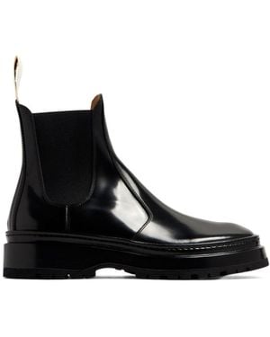 Jacquemus Les Chelsea Pavane Leather Boots - Black
