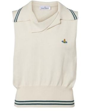 Vivienne Westwood Doubletake Cotton-Cashmere Blend Top - White