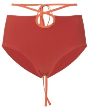 Christopher Esber Loop Tie High Rise Bikini Bottoms - Red