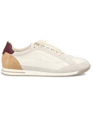 Brunello Cucinelli Low Top Lace Up Trainers - Natural