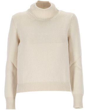 Gran Sasso Turtleneck Long-Sleeved Jumper - White