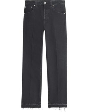 Lanvin Logo Patch Straight Leg Jeans - Blue