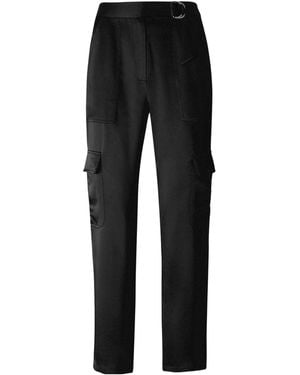 Jonathan Simkhai Tapered-Leg Satin Trousers - Black