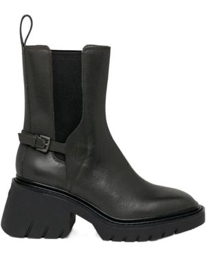 Ash Buckle Strap Boots - Black