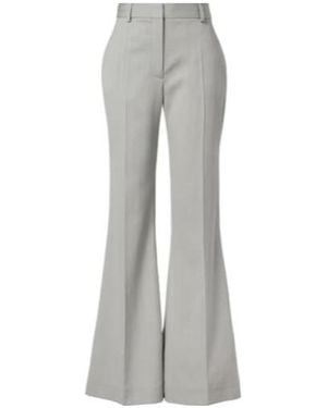 Stella McCartney Striped Wool Bootcut Pants - Gray