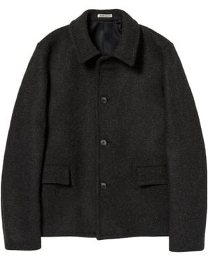AURALEE Button-Up Coat - Black