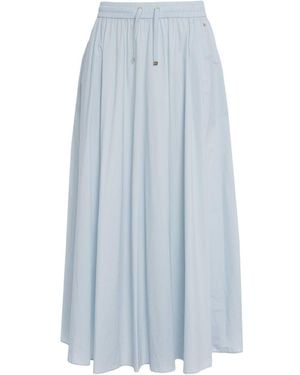 Herno Drawstring Pleat Detailed Skirt - Blue